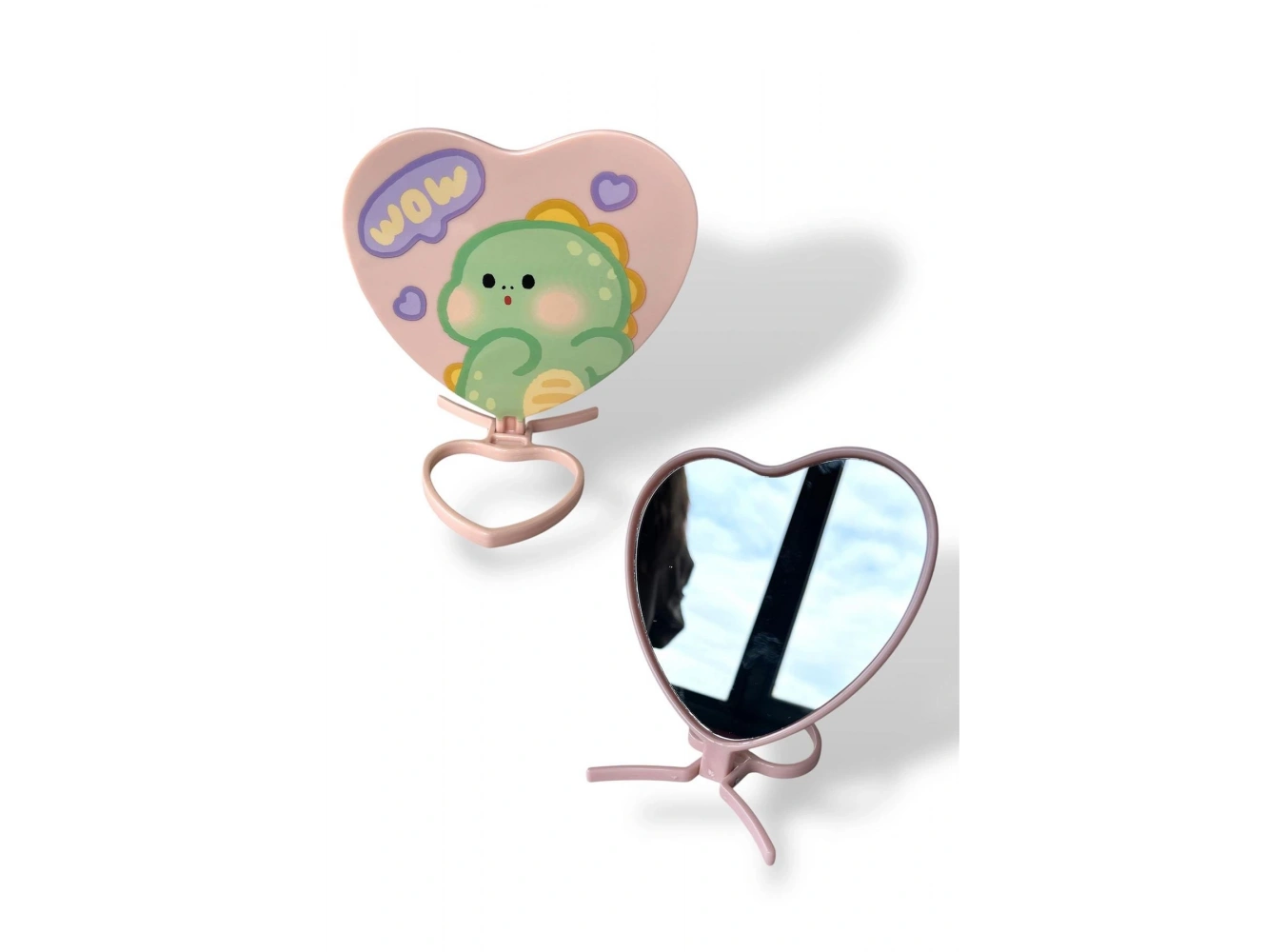 Pembe Dinazor Figürlü Masa Aynası