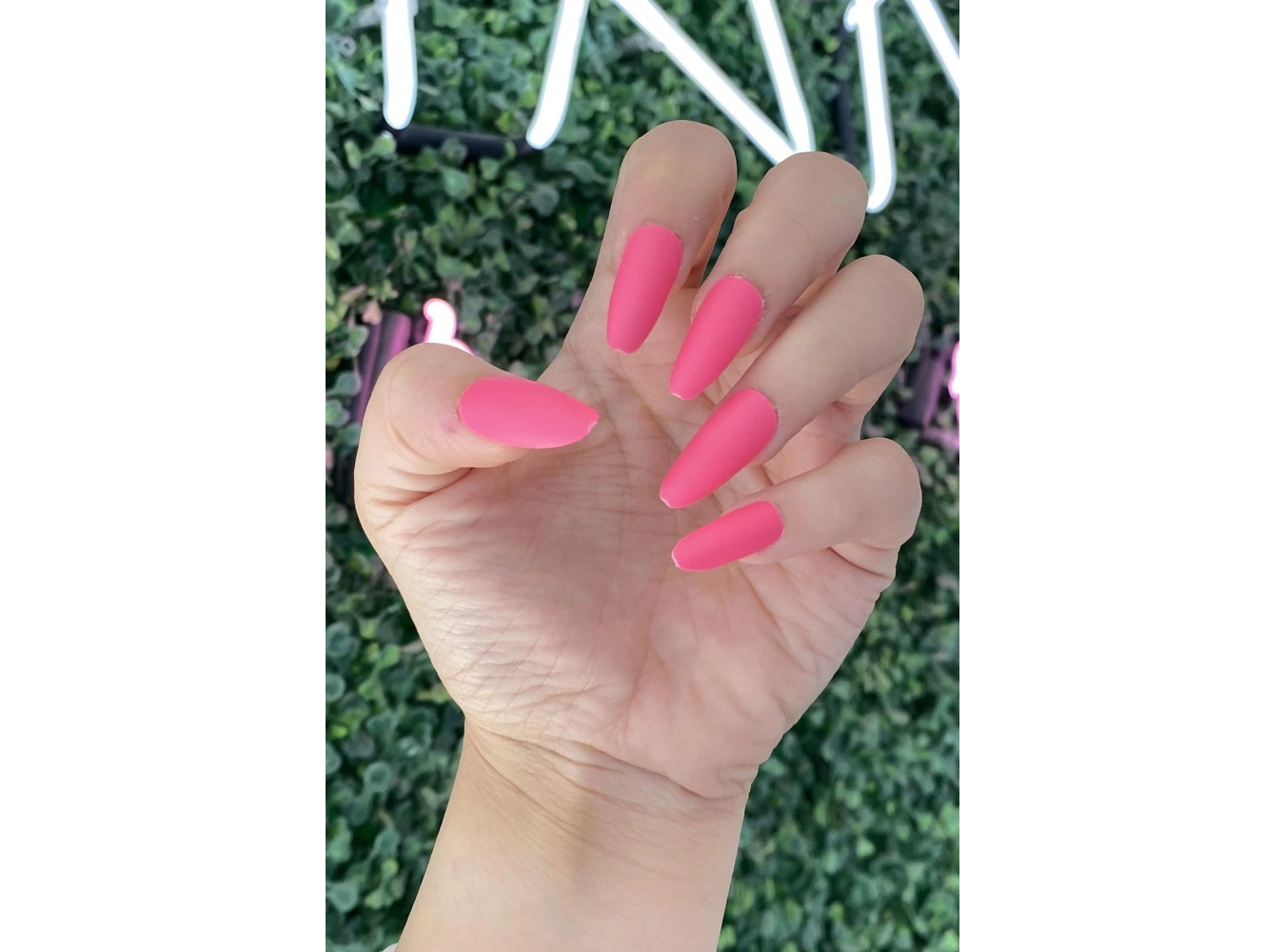 Pembe Renk 12li Takma Takma Tırnak (Yapıştırıcılı)