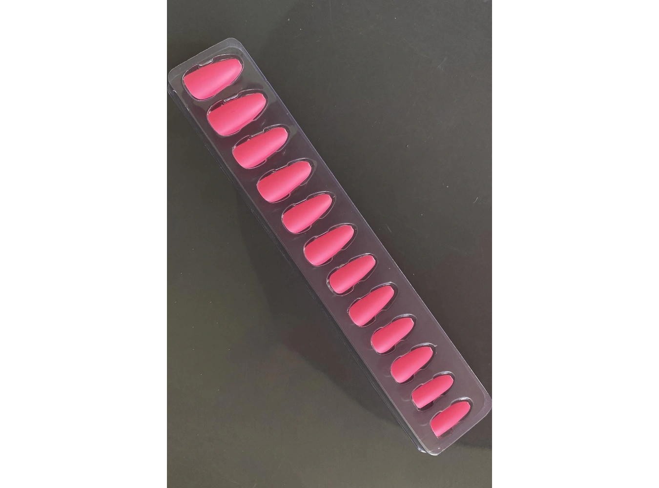 Pembe Renk 12li Takma Takma Tırnak (Yapıştırıcılı)