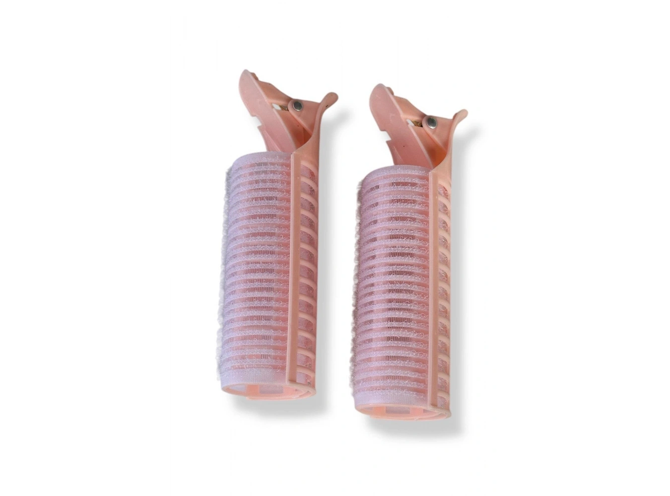 Pembe Renk 2li Bigudi Cırtlı Klipsli Tokalı/ Yapışkanlı Saç Bigudisi