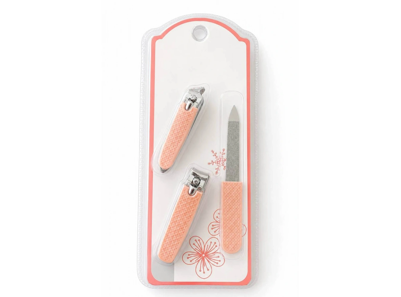 Pembe Renk 3lü Kutulu Tırnak Makası Seti (Küçük Boy)