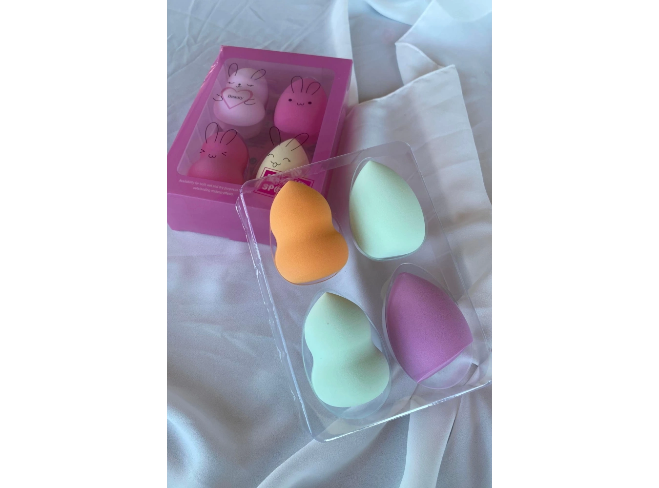 Pembe Renk 4´lü Makyaj Süngeri