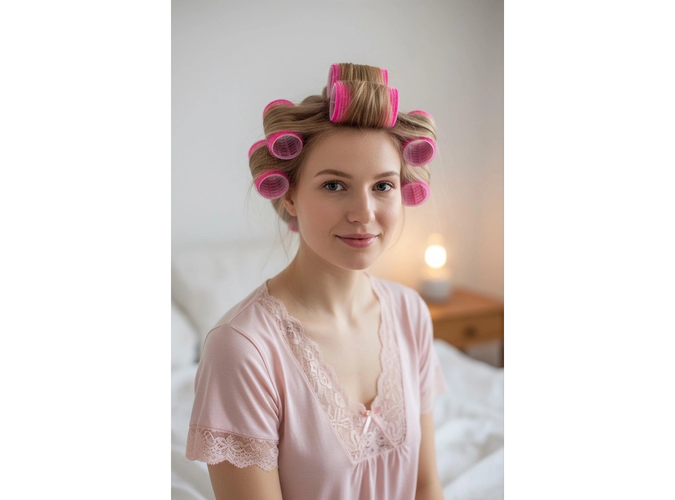 Pembe Renk 6lı Küçük Boy Bigudi Set