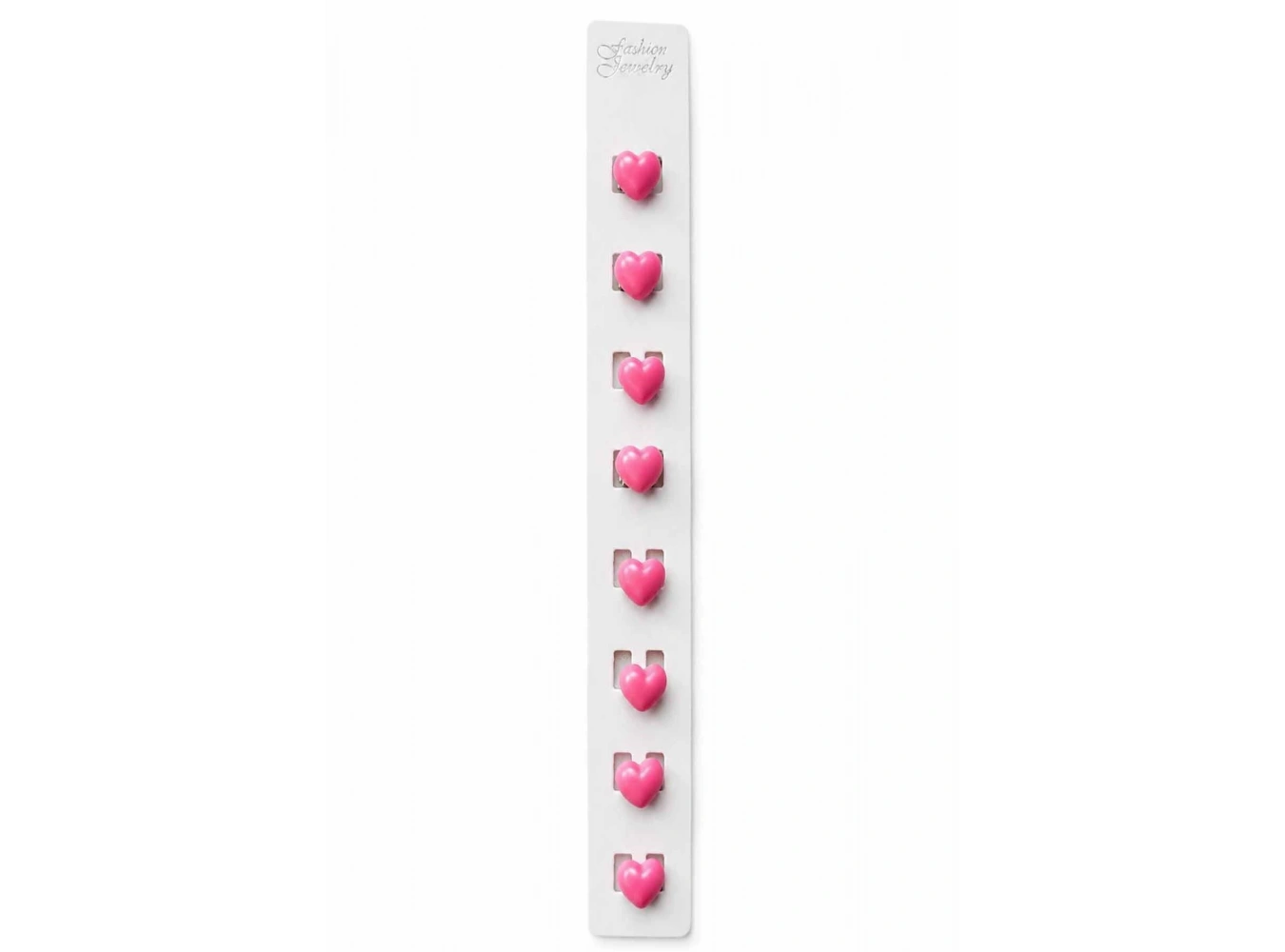 Pembe Renk 8li Kalp Figürlü Saç Küpesi
