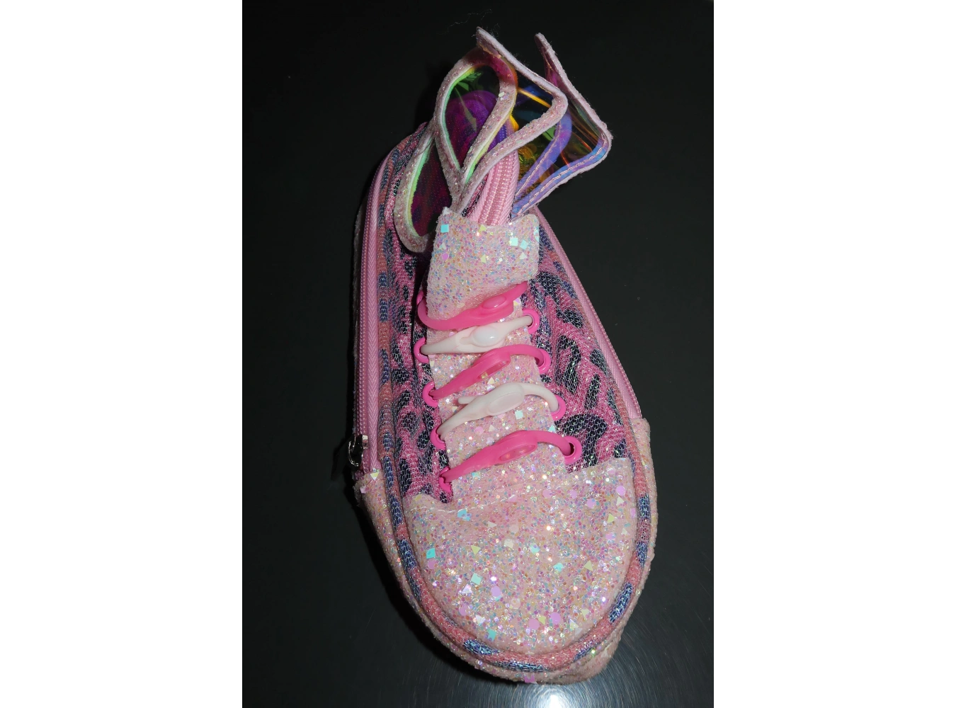 Pembe Renk Ayakkabı Görünümlü Kalem Kutu/Makyaj Çantası