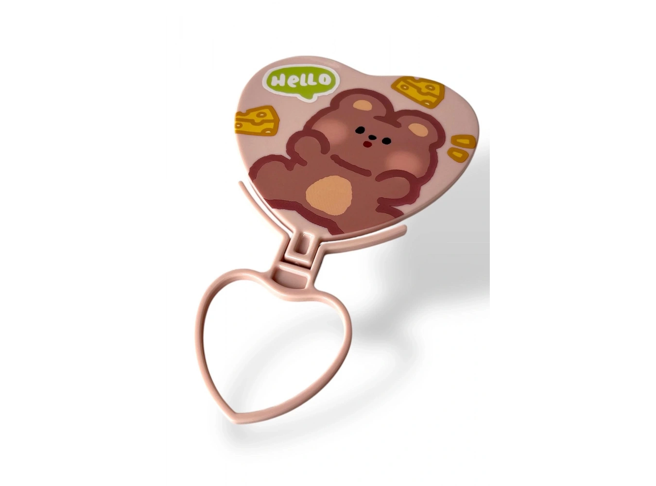 Pembe Renk Ayı Figürlü Masa Aynası