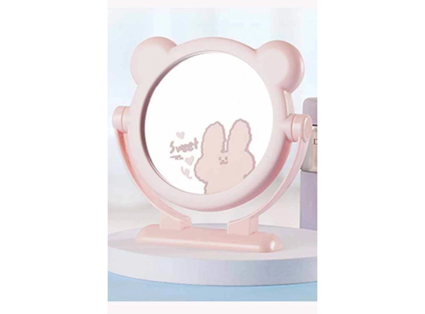 Pembe Renk Ayıcık Figürlü Masa Aynası