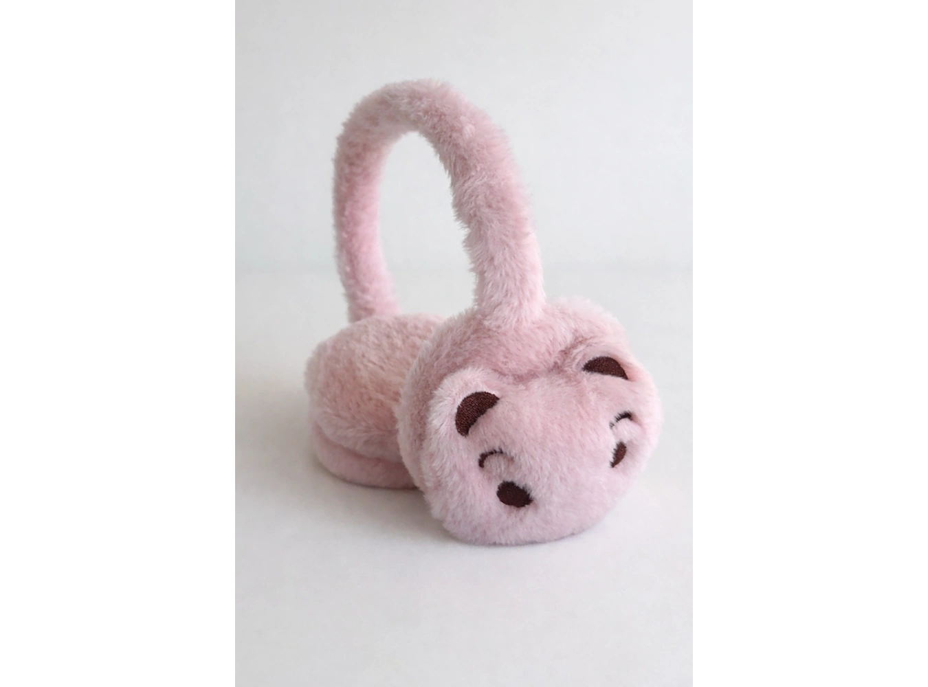 Pembe Renk Ayıcık Figürlü Peluş Kulaklık