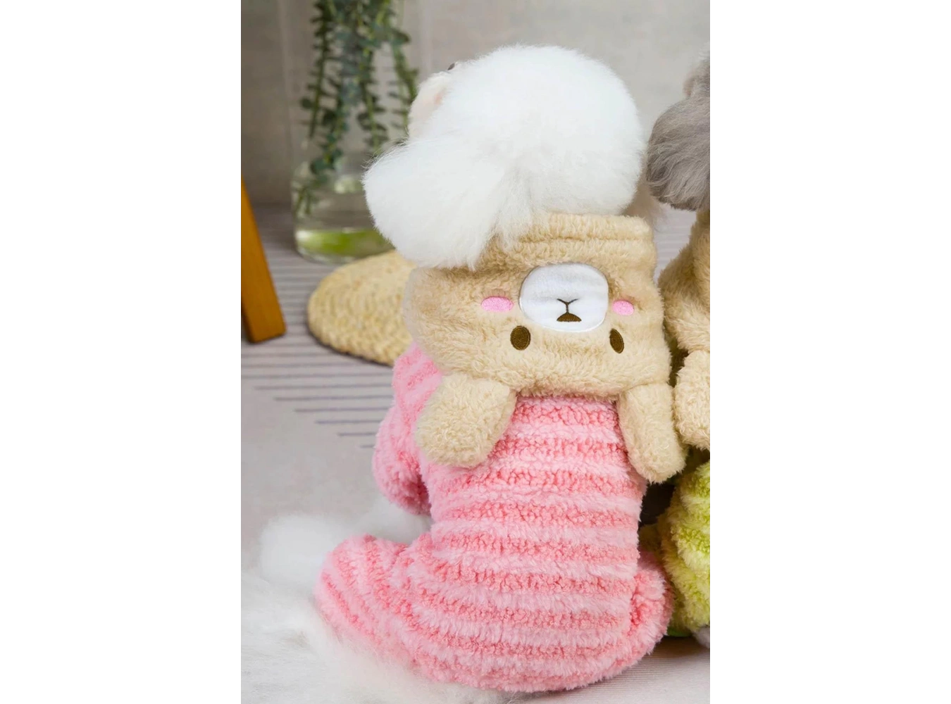 Pembe Renk Ayıcık Figürlü Peluş XXL Köpek Tulum