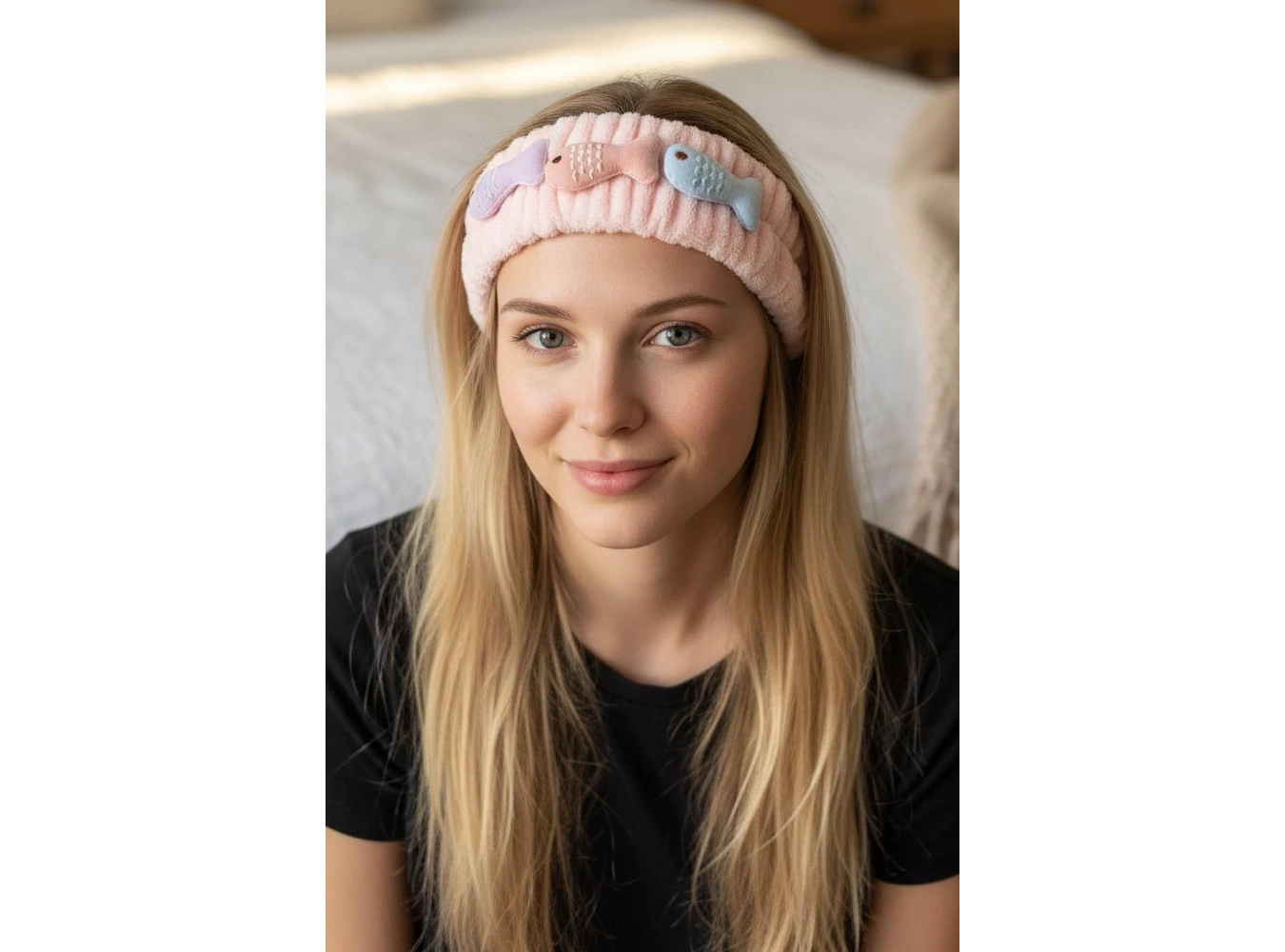 Pembe Renk Balık Figürlü Peluş Saç Bandı