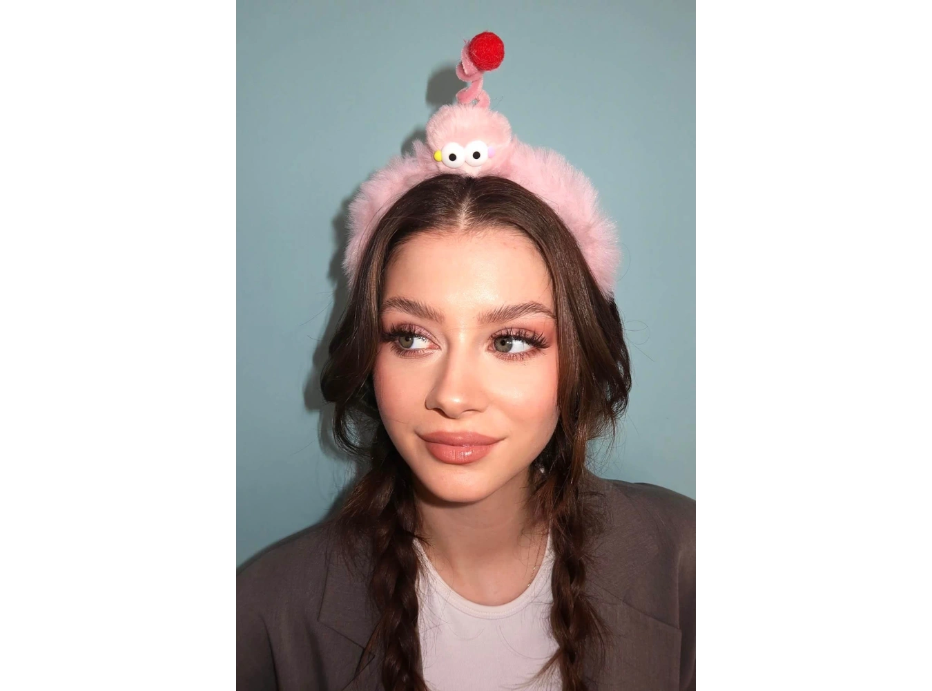 Pembe Renk Canavar Figürlü Çocuk Taç