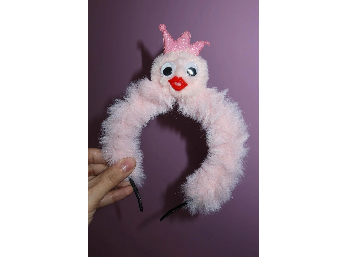 Pembe Renk Canavar Figürlü Çocuk Taç