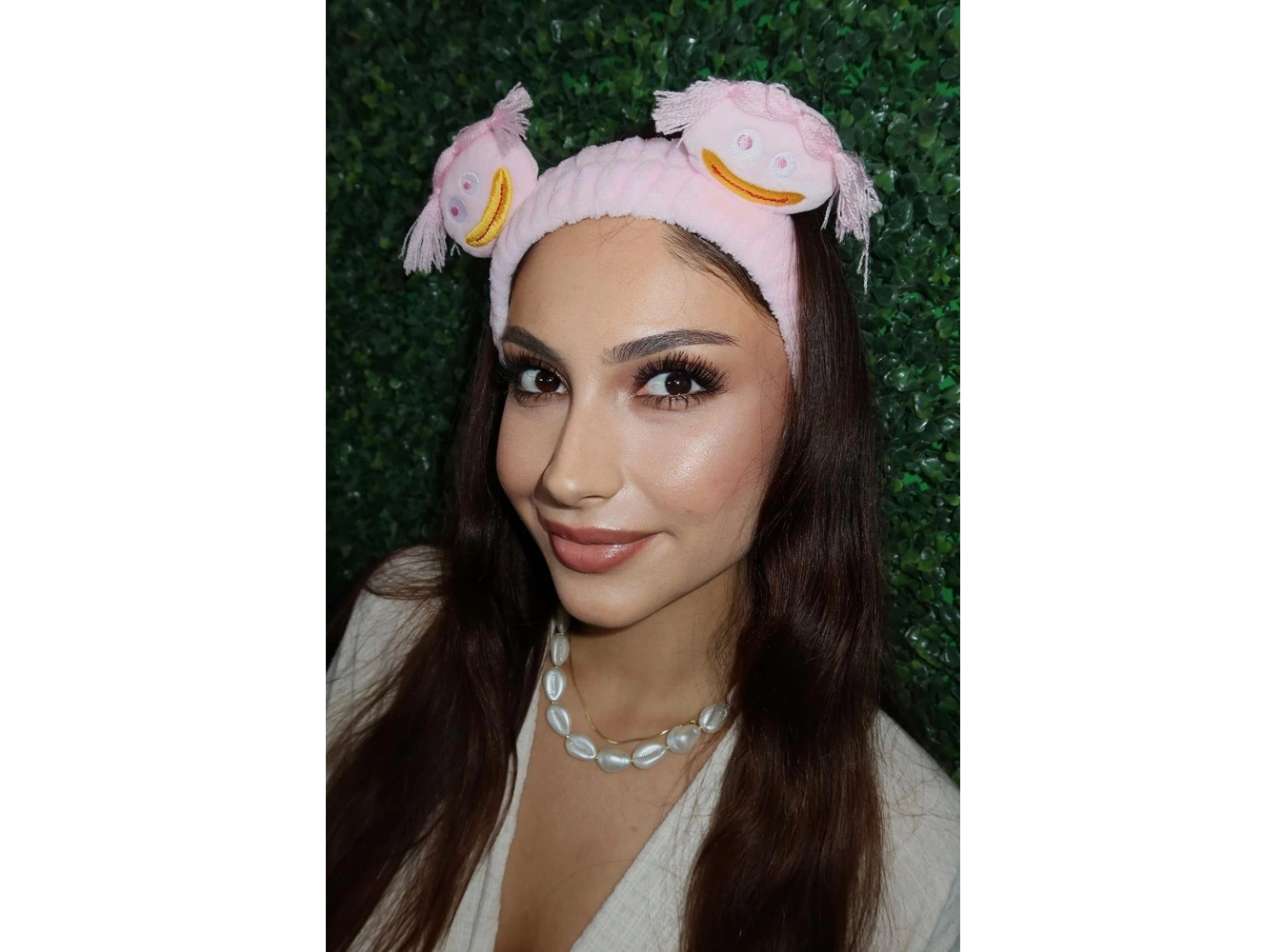 Pembe Renk Canavar Figürlü Peluş Saç Bandı