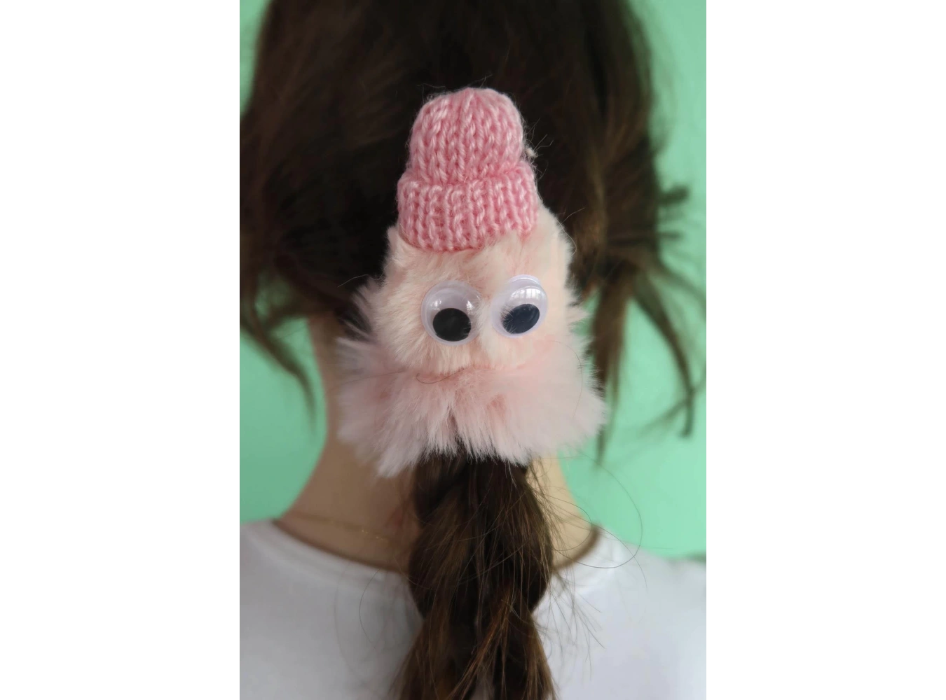 Pembe Renk Canavar Figürlü Peluş Simit Toka