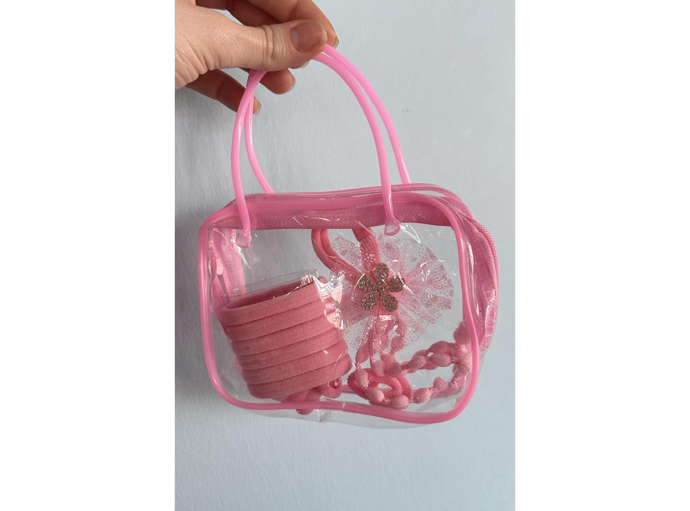 Pembe Renk Çantalı Çocuk Toka Set