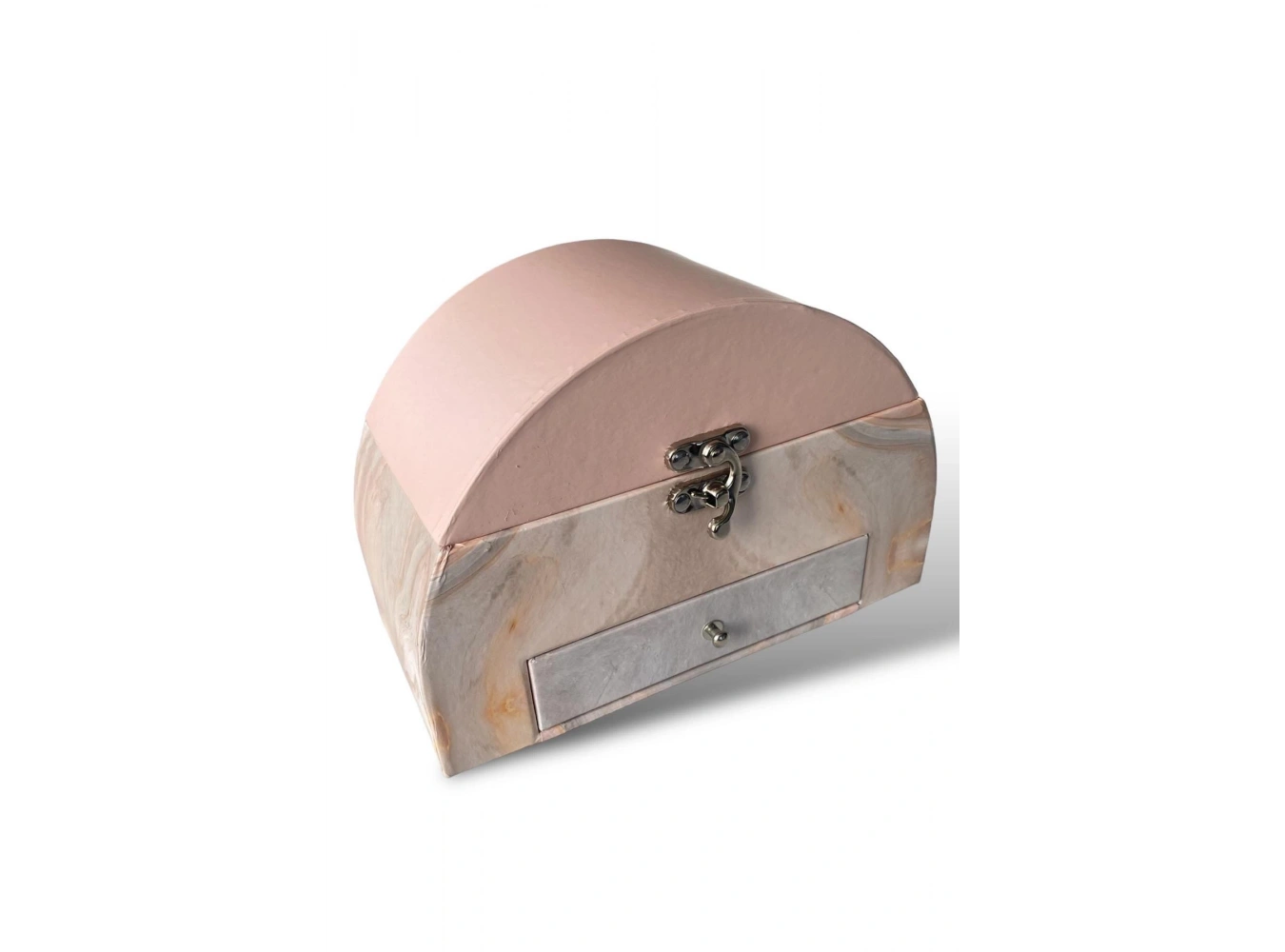 Pembe Renk Çekmeceli Ve Ayna Detaylı Takı Organizeri