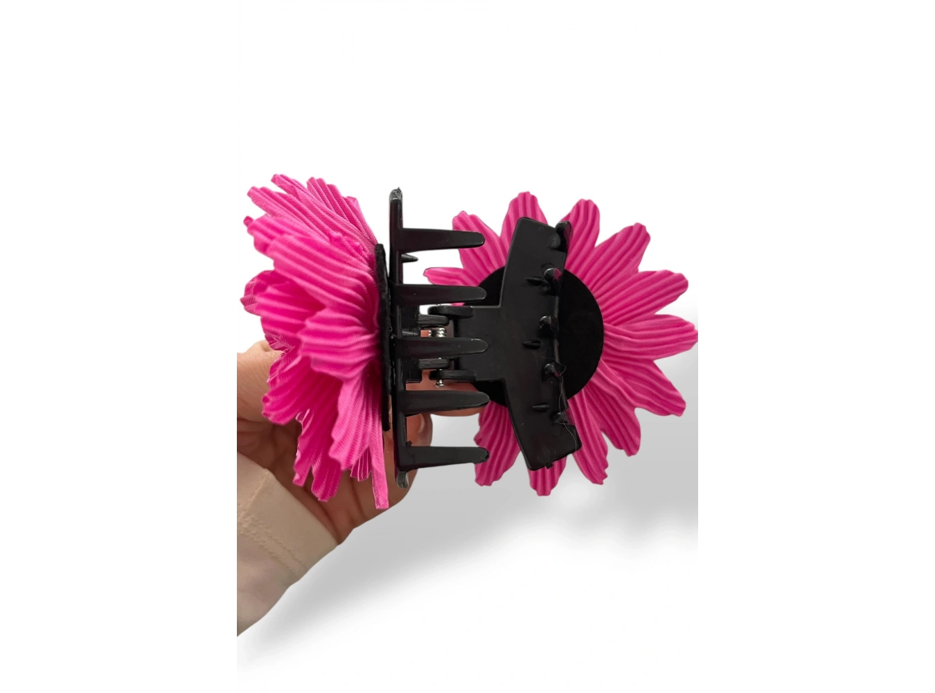 Pembe Renk Çiçek Figürlü Mandal Toka