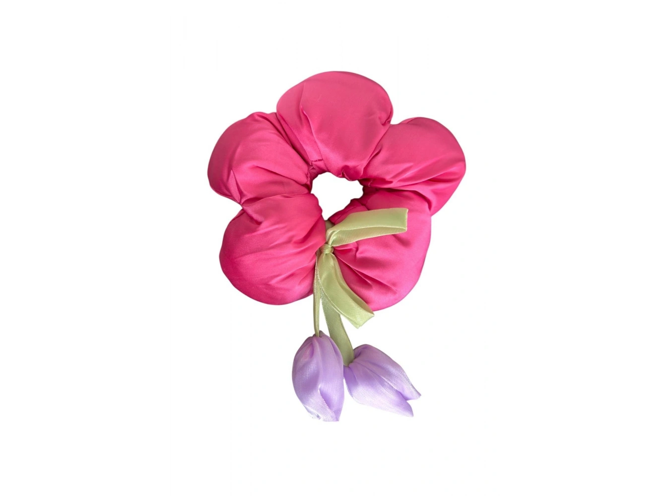 Pembe Renk Çiçek Figürlü Sallantılı Simit Toka