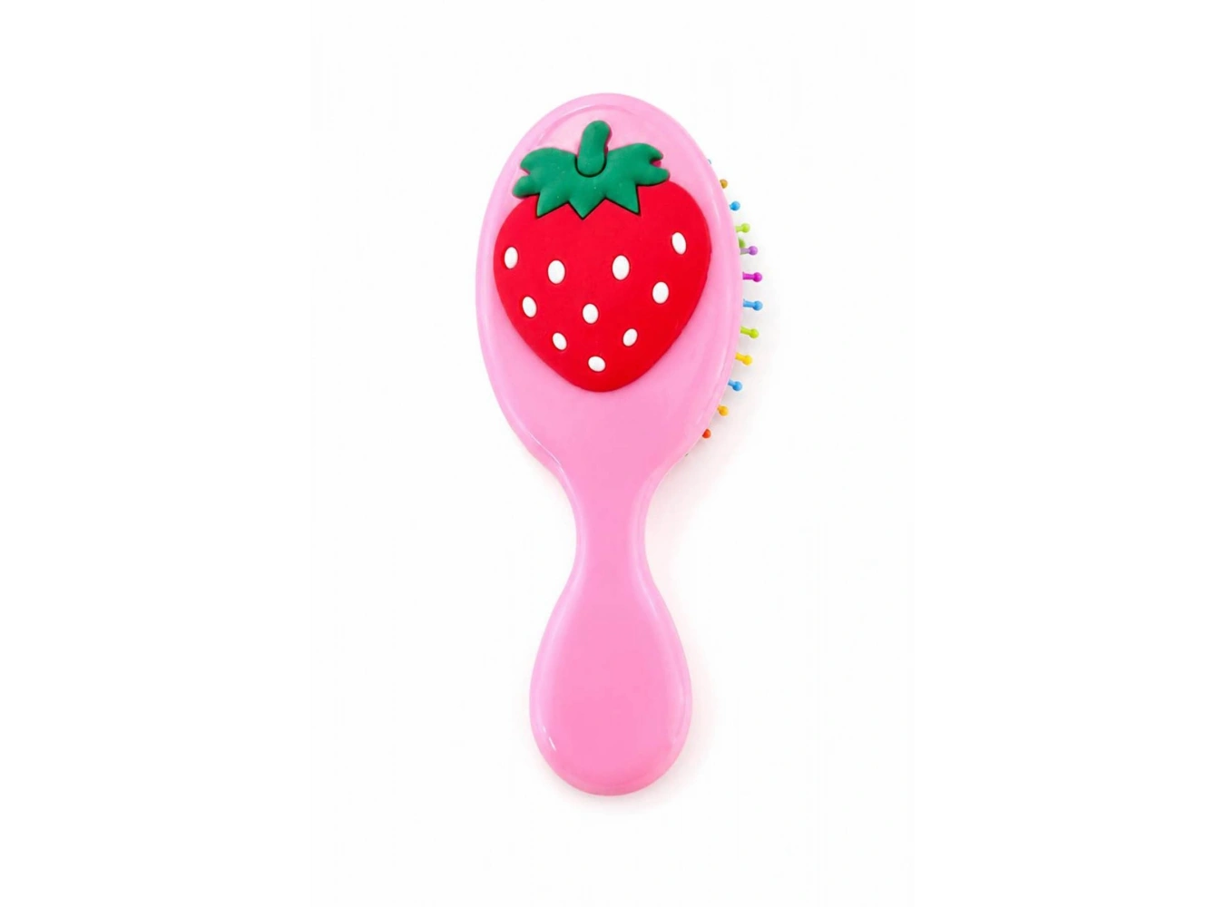 Pembe  Renk Çilek Figürlü Çocuk Saç Tarama Fırçası/Tarak