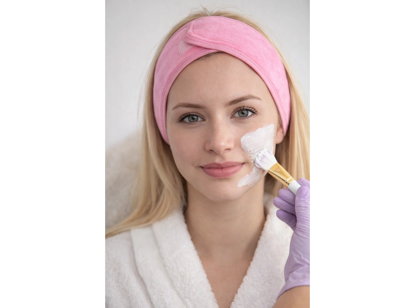 Pembe Renk Cırt Bantlı Havlu Saç Bandı