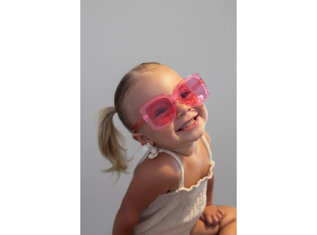 Pembe Renk Çocuk Güneş Gözlüğü