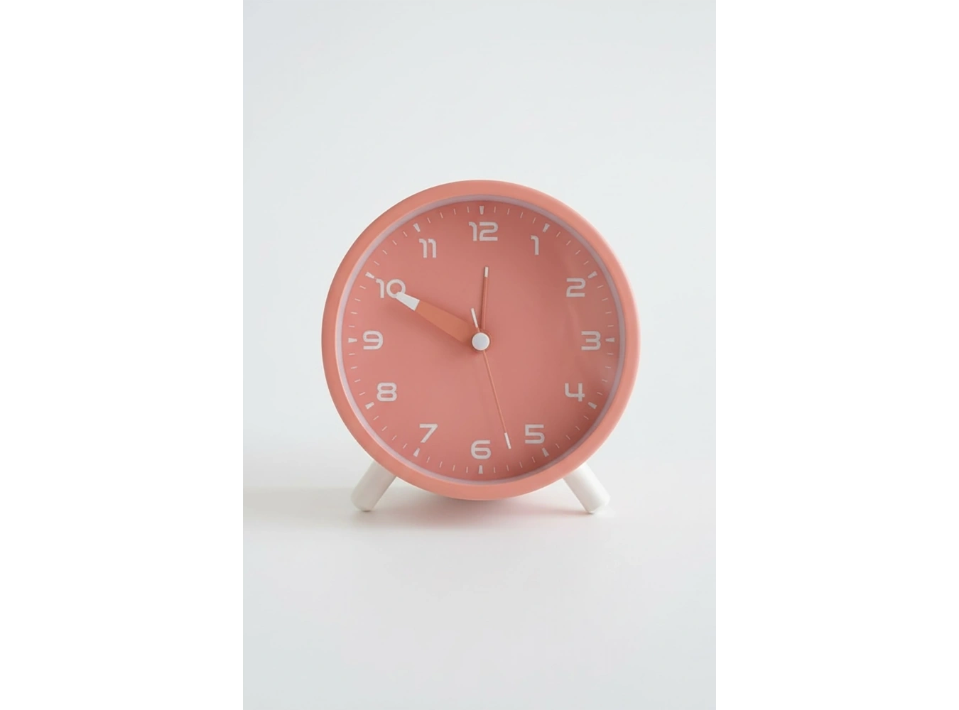Pembe Renk Dekoratif Işıklı Alarmlı Masa Saati