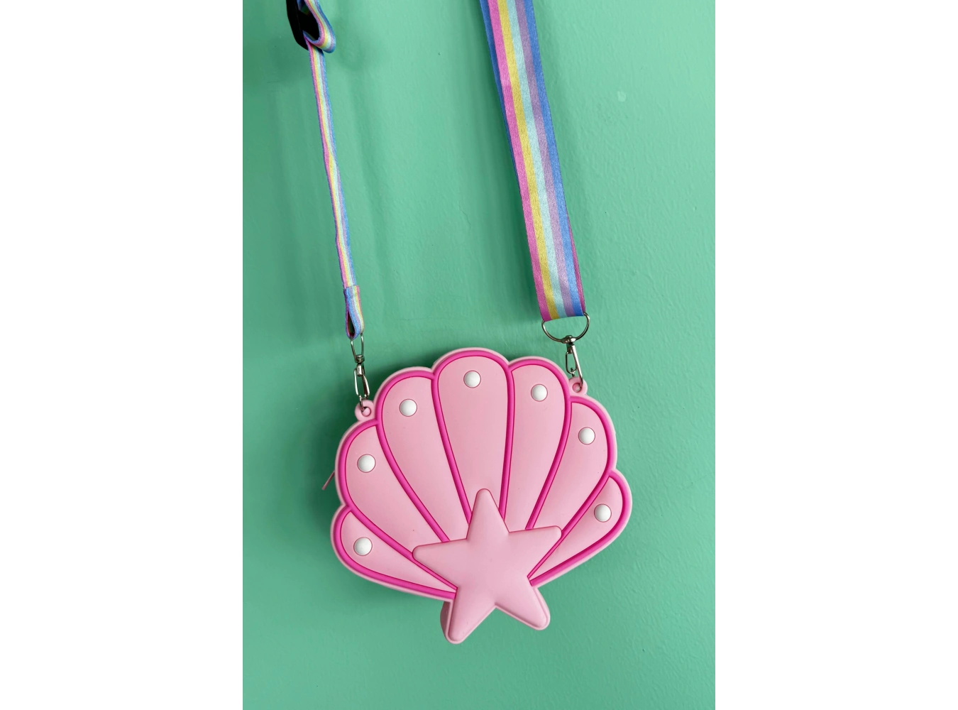 Pembe Renk Deniz Kabuğu Figürlü Çocuk Çanta
