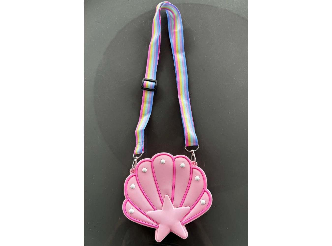 Pembe Renk Deniz Kabuğu Figürlü Çocuk Çanta