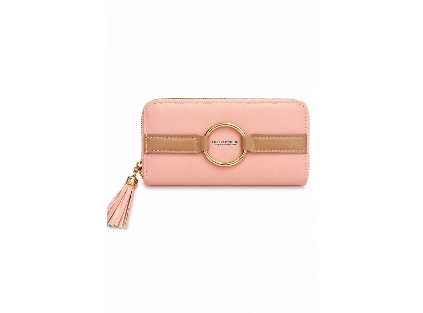 Pembe Renk Deri Kadın Cüzdan