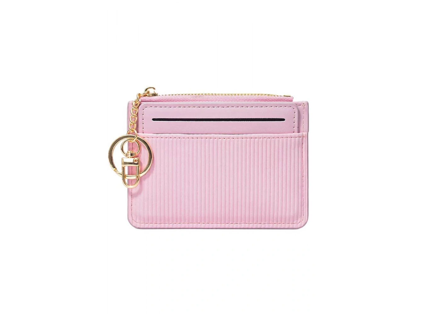 Pembe Renk Deri Kadın Cüzdan/Kartlık