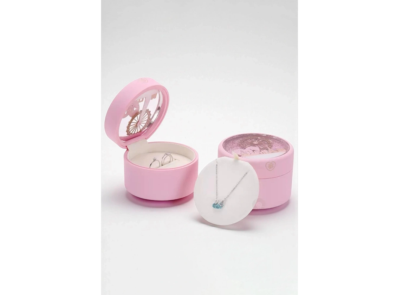 Pembe Renk Dokunmatik Işıklı Takı Organizeri