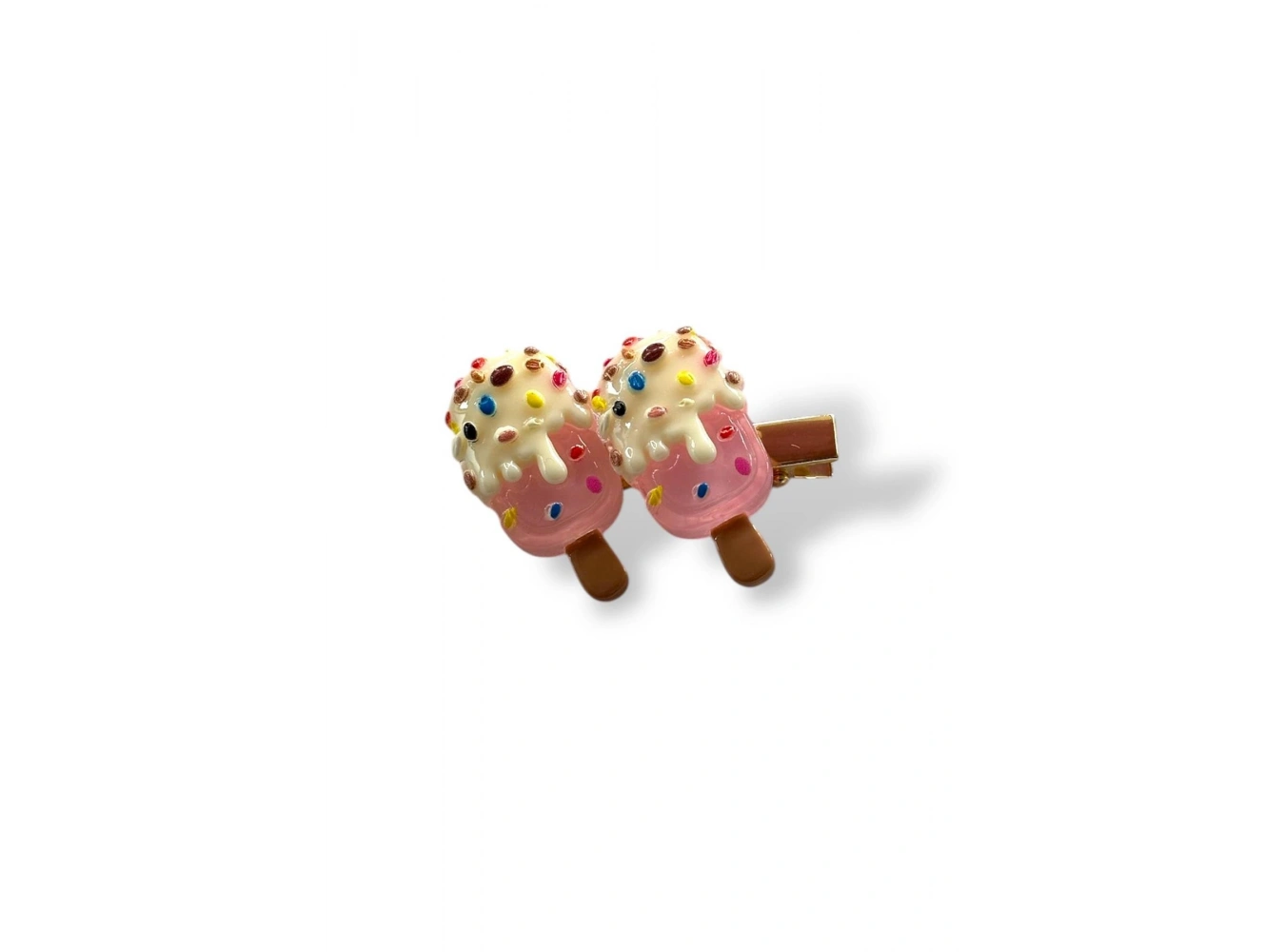 Pembe Renk Dondurma Figürlü Yan Toka