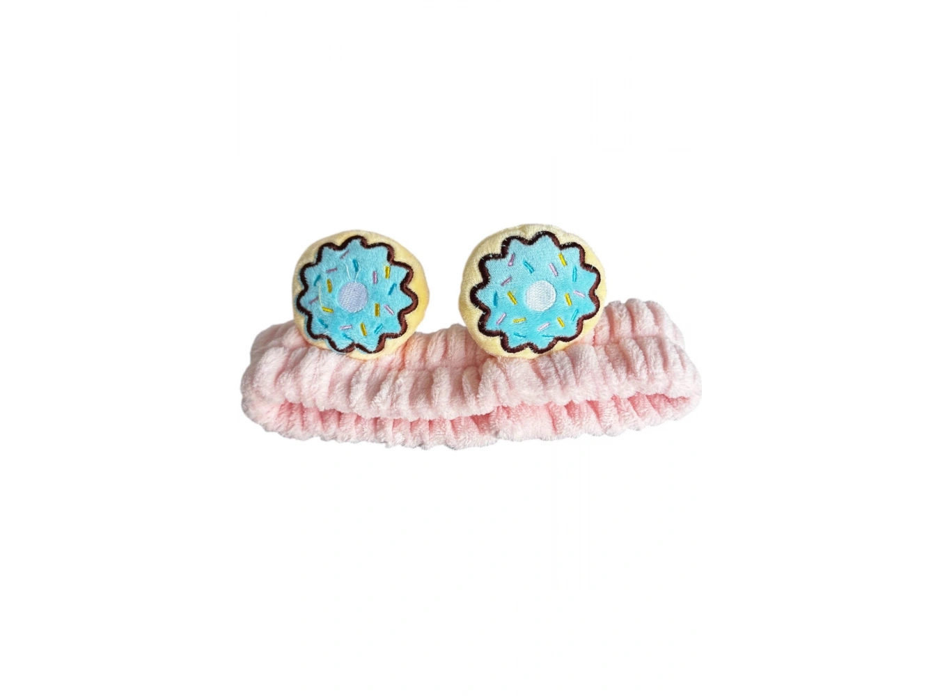 Pembe Renk Donut Figürlü Peluş Saç Bandı