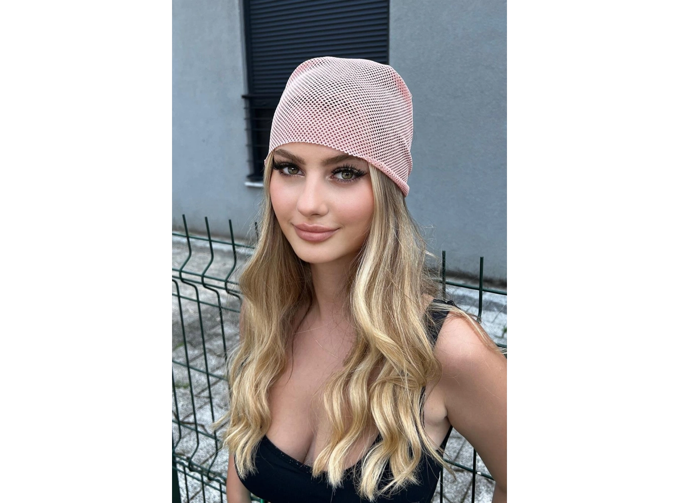 Pembe Renk Fileli Fular