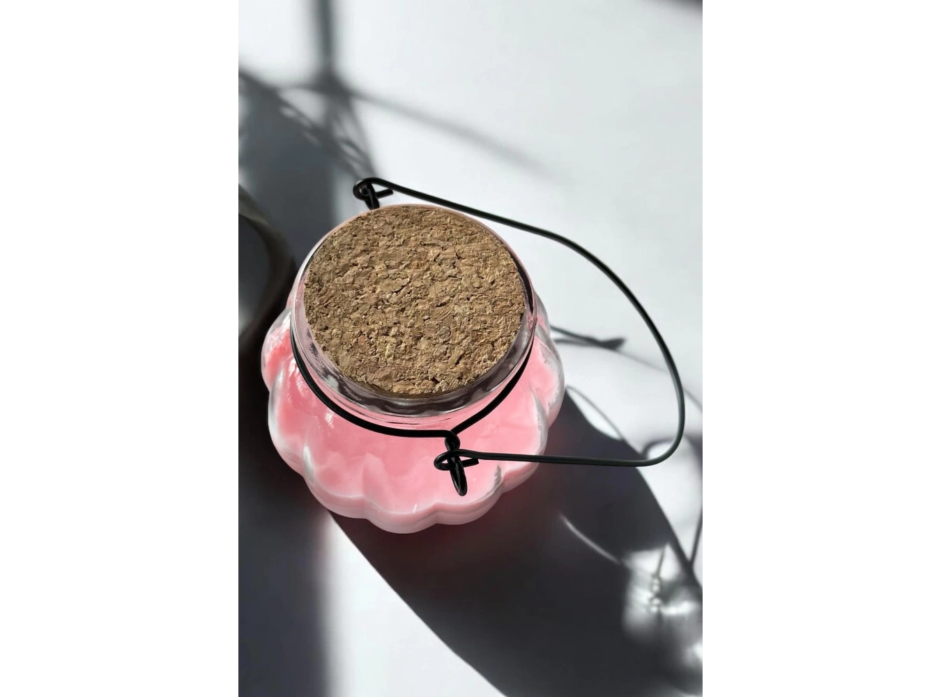 Pembe Renk Gül Kokulu Mum