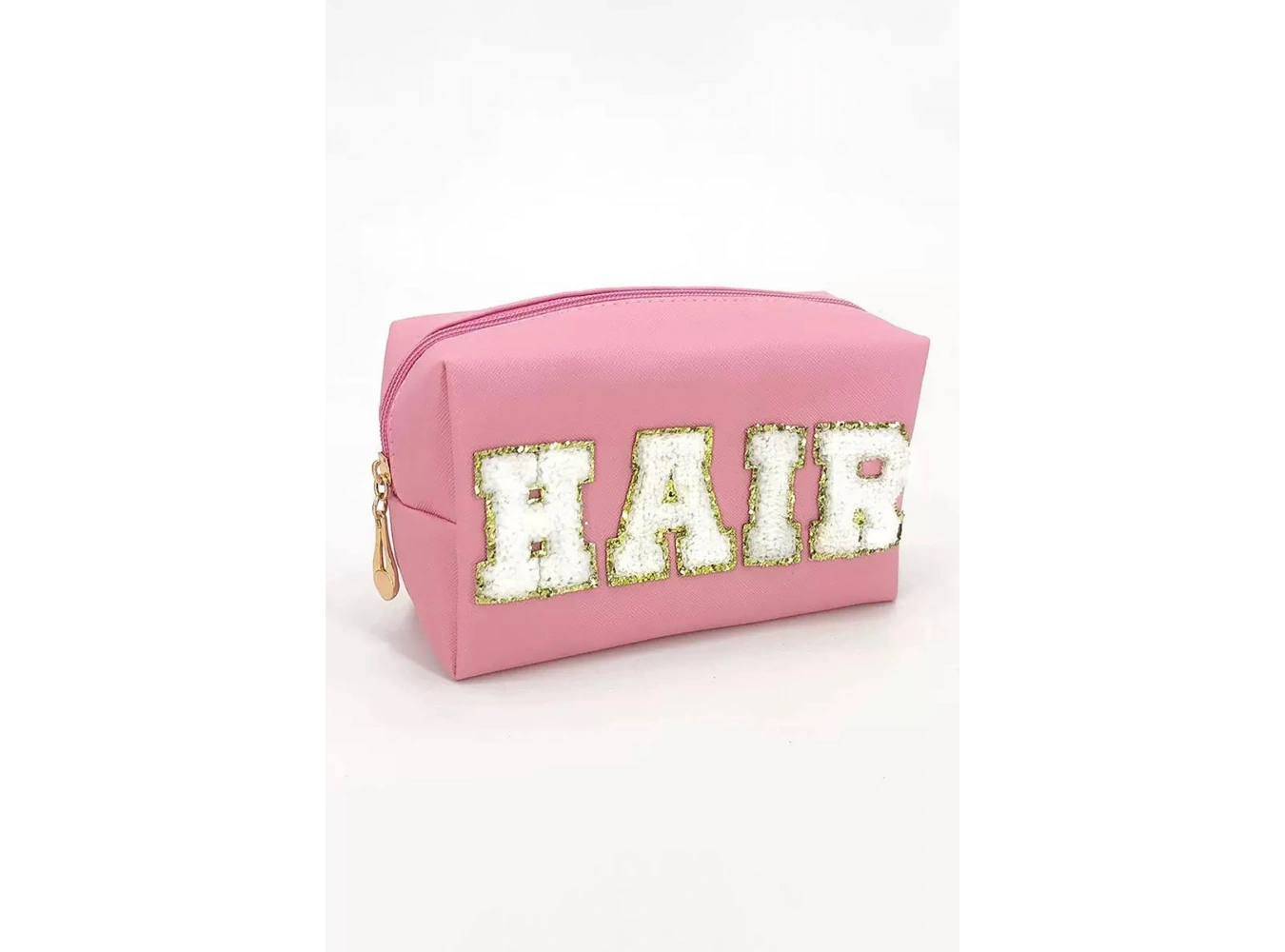Pembe Renk Hair Yazılı Makyaj Çantası