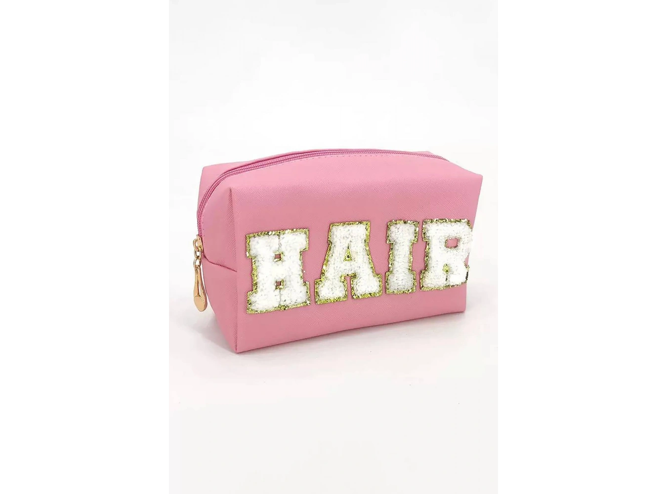 Pembe Renk Hair Yazılı Makyaj Çantası