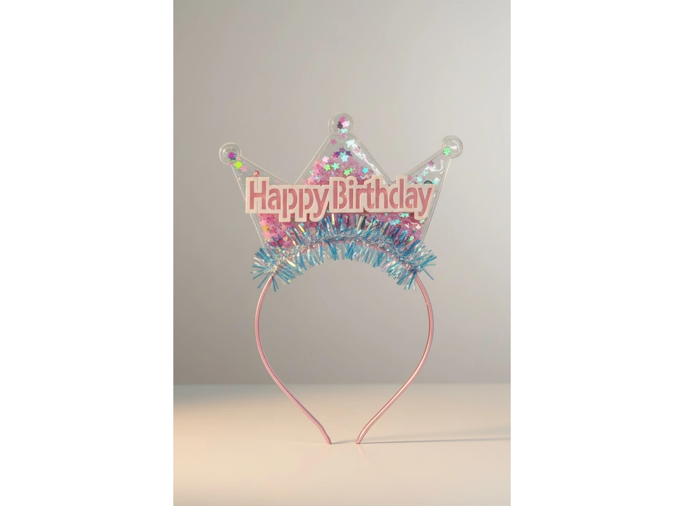 Pembe Renk Happy Birthday Yazılı Taç