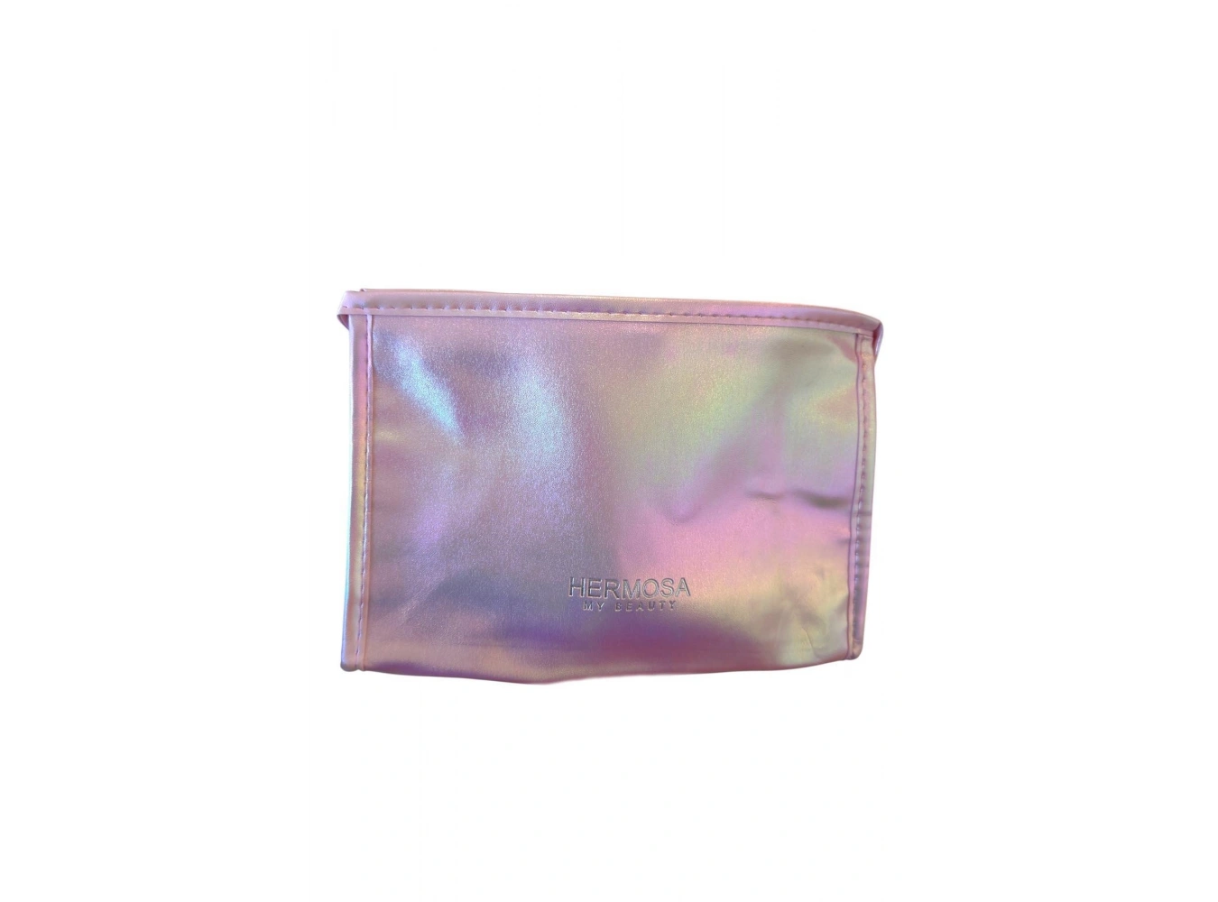 Pembe Renk Hologramlı Makyaj Çantası