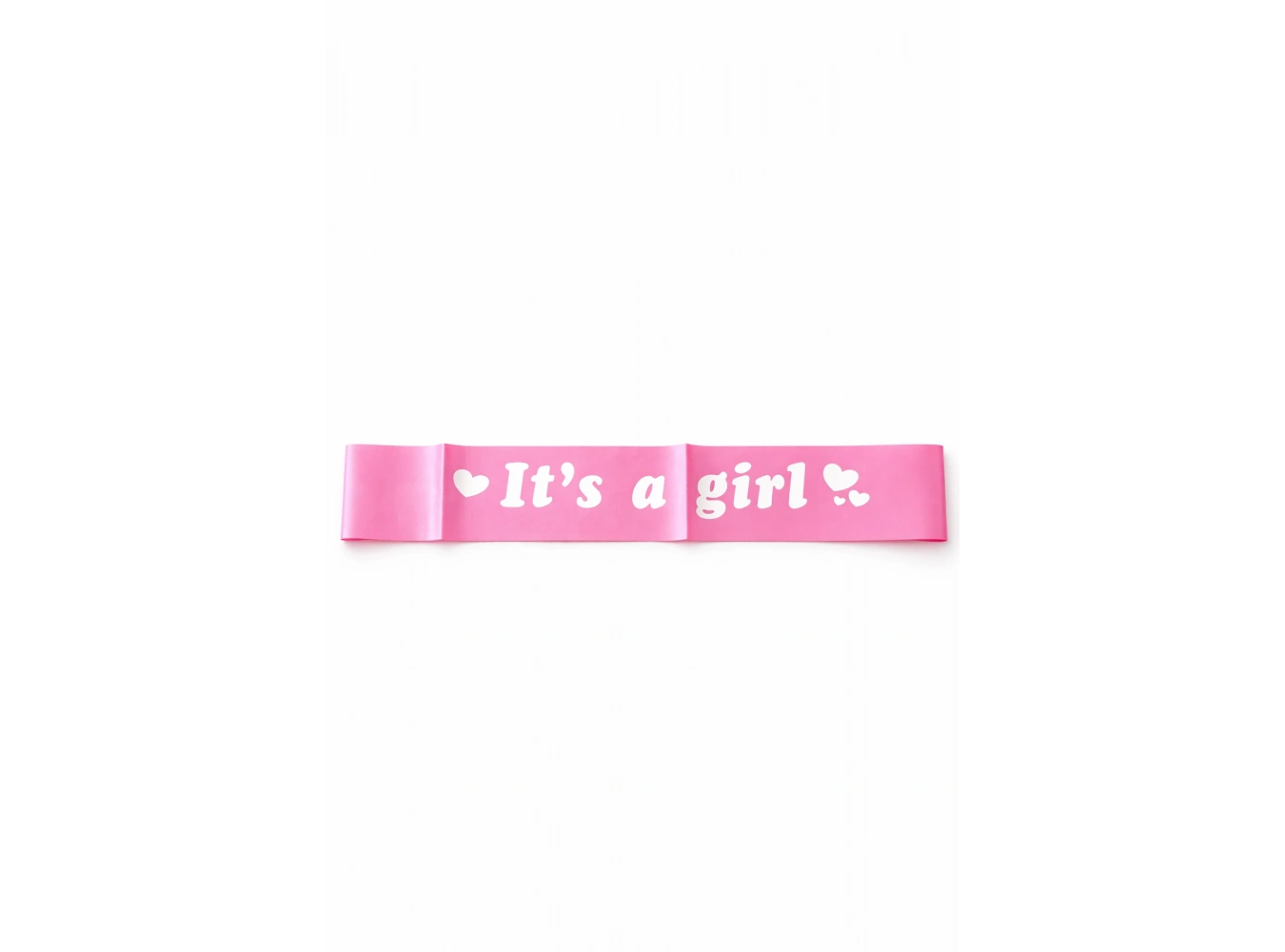 Pembe Renk Its A Girl Yazılı Kuşak Kurdelesi