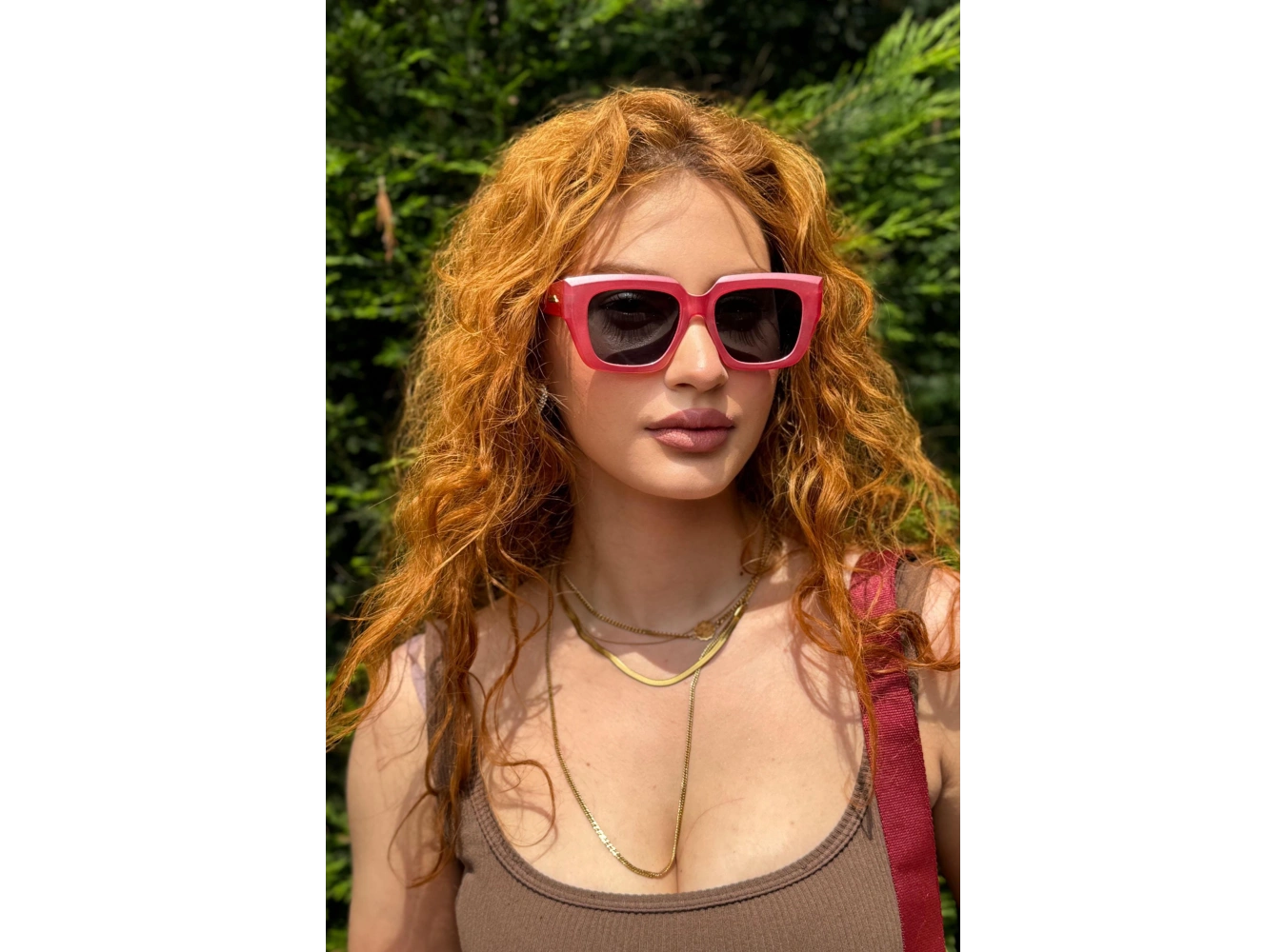 Pembe Renk Kadın Güneş Gözlüğü