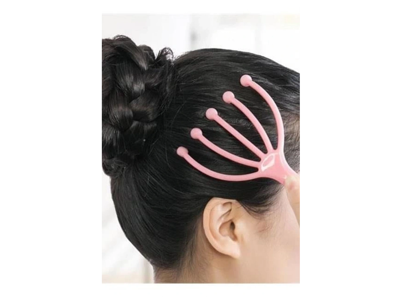 Pembe Renk Kafa Masaj Aleti