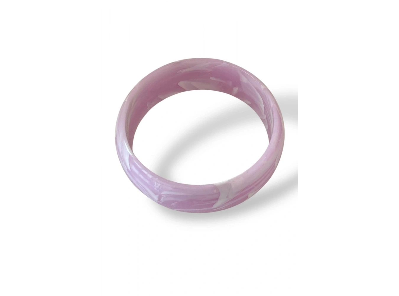 Pembe Renk Kalın Kemik Mika Bileklik