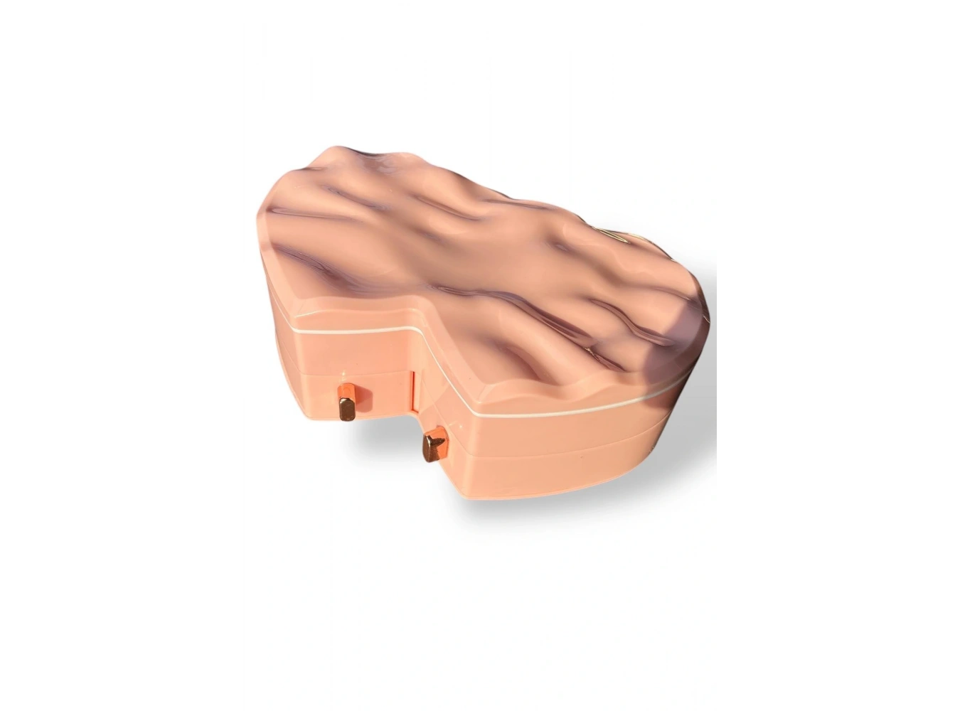 Pembe Renk Kalp Figürlü Aynalı Çekmeceli Takı Organizeri