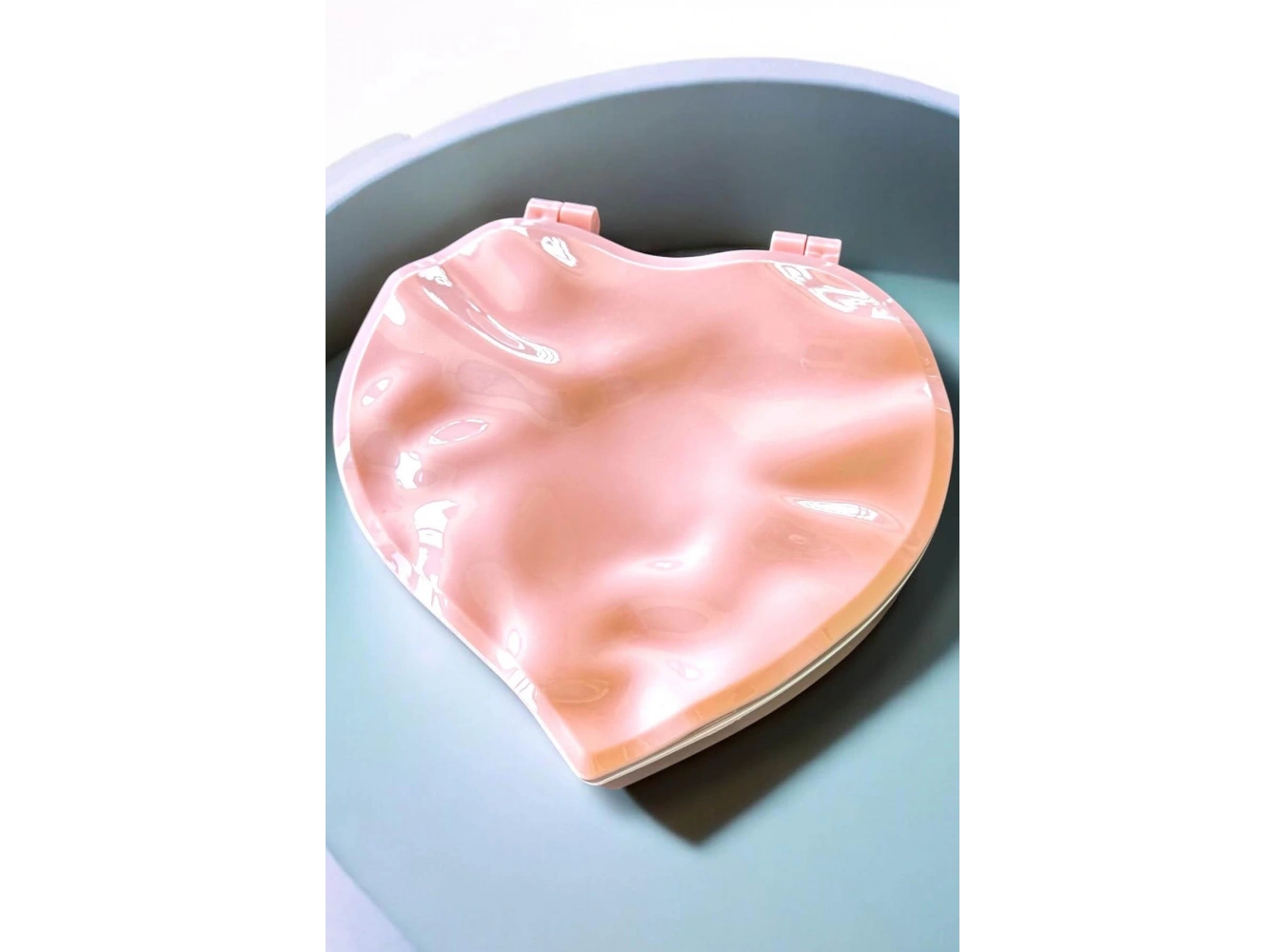 Pembe Renk Kalp Figürlü Aynalı Takı Organizeri