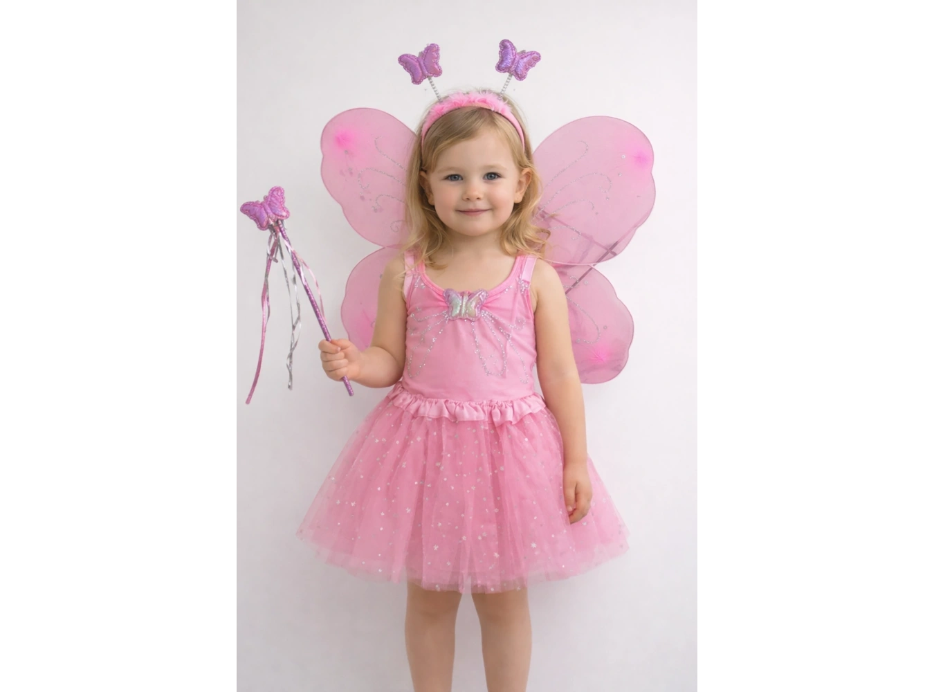 Pembe Renk Kanat /Asa /Taç /Etek Set