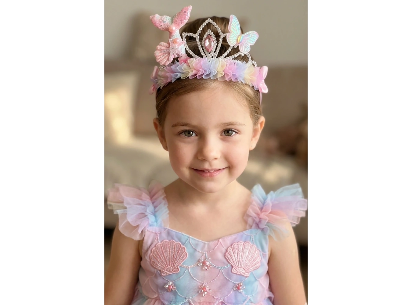 Pembe Renk Karışık Figürlü Çocuk Taç