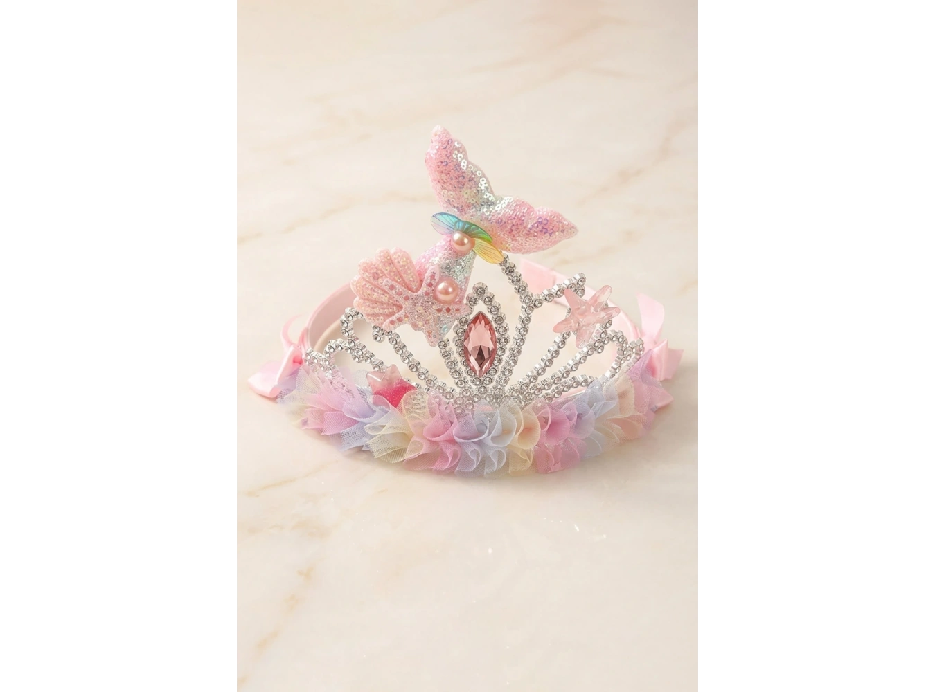 Pembe Renk Karışık Figürlü Çocuk Taç