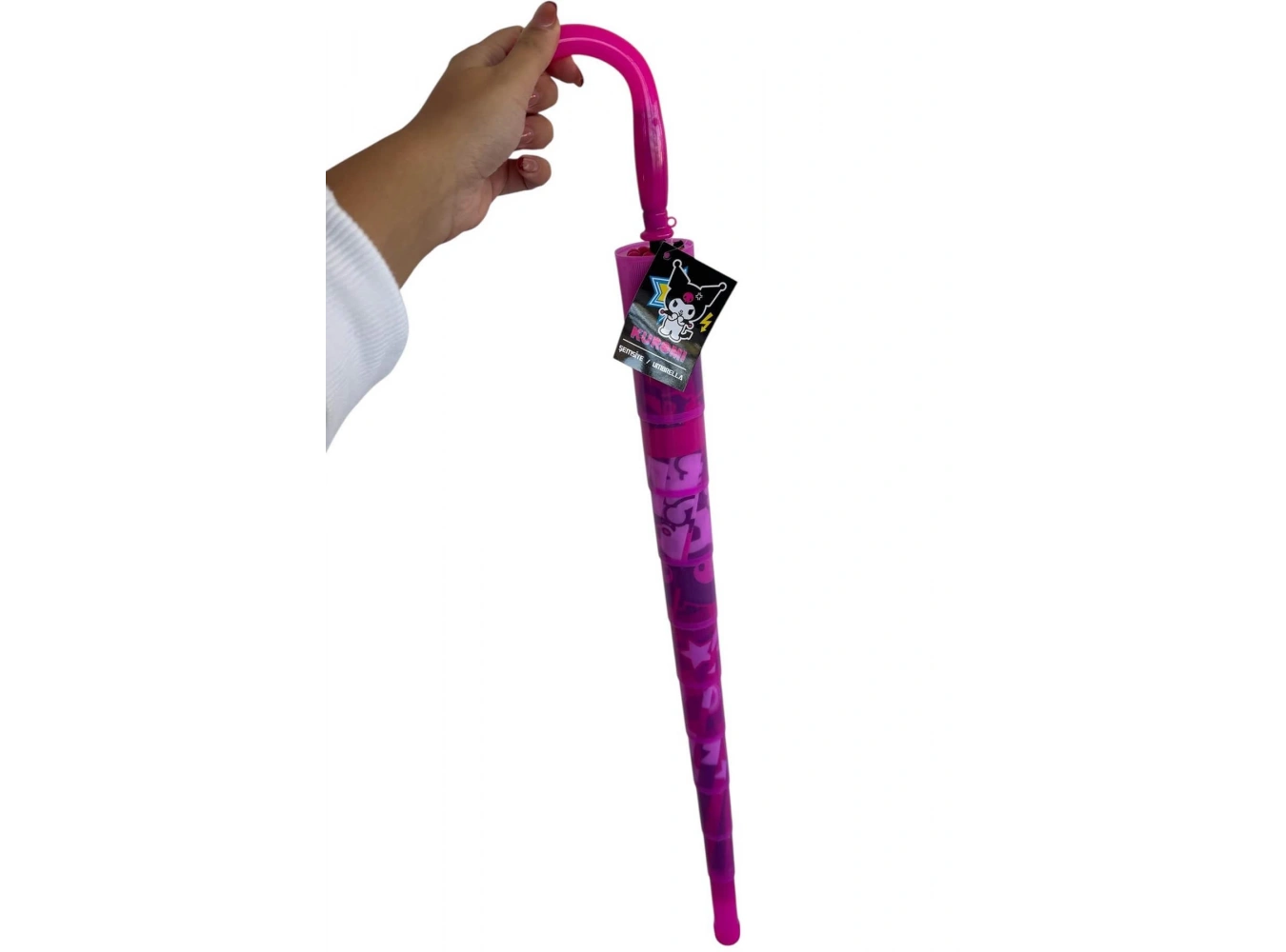 Pembe Renk Karışık Figürlü Kılıflı Çocuk Şemsiye