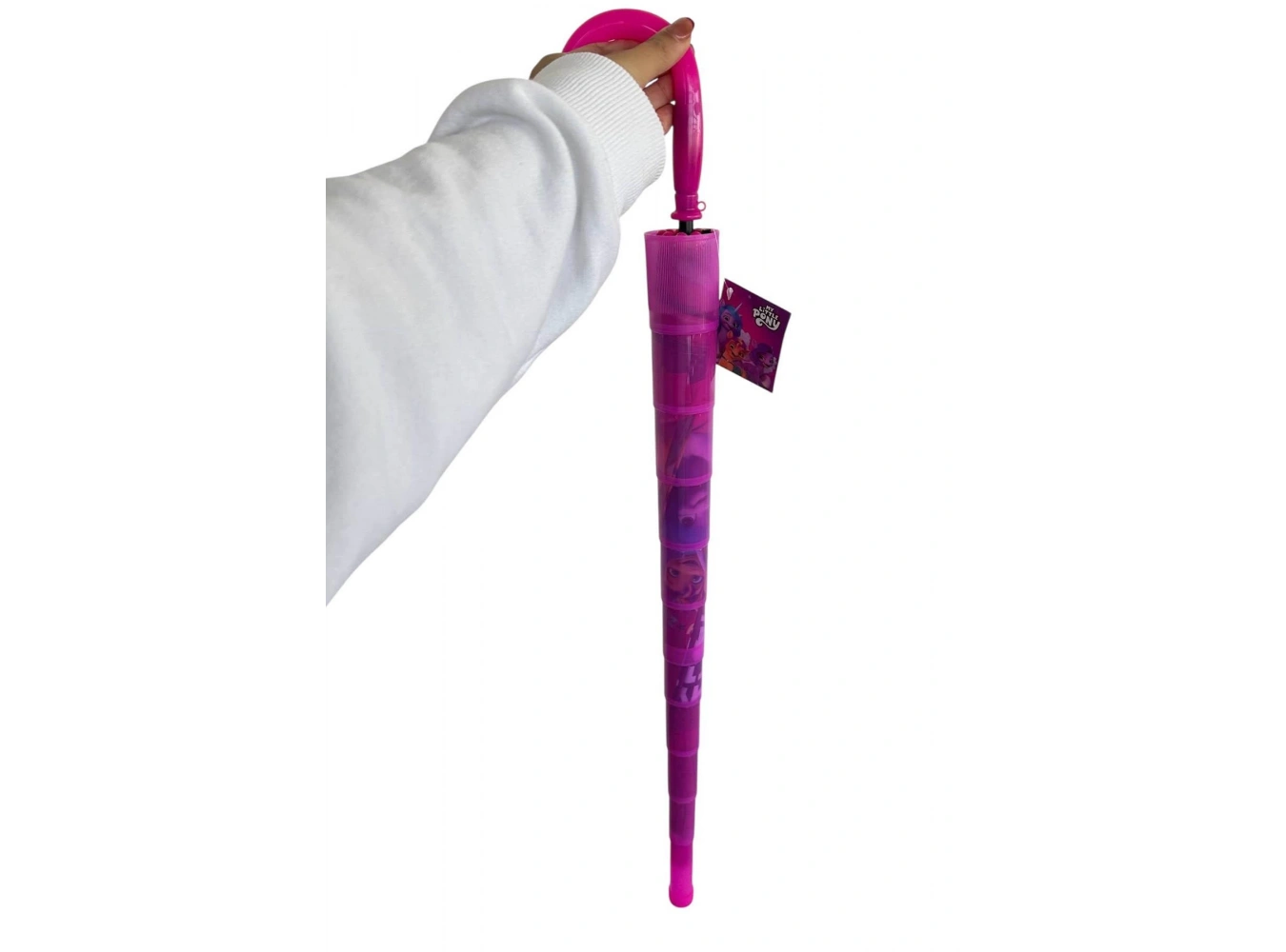 Pembe Renk Karışık Figürlü Kılıflı Çocuk Şemsiye